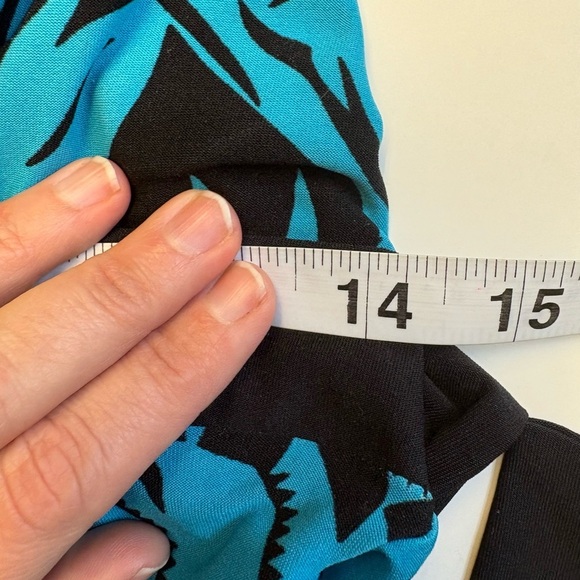 Majora maxi dress Blue & Black floral printed Backless stretchy women's Medium - Picture 7 of 10